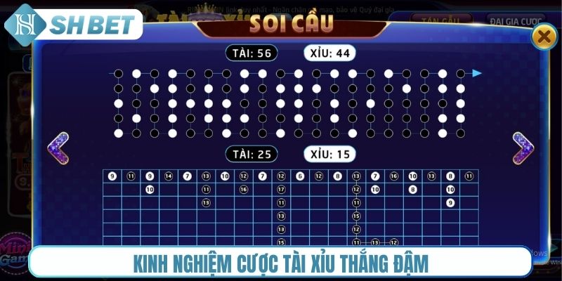 Kinh nghiệm cược Tài Xỉu Shbet thắng đậm